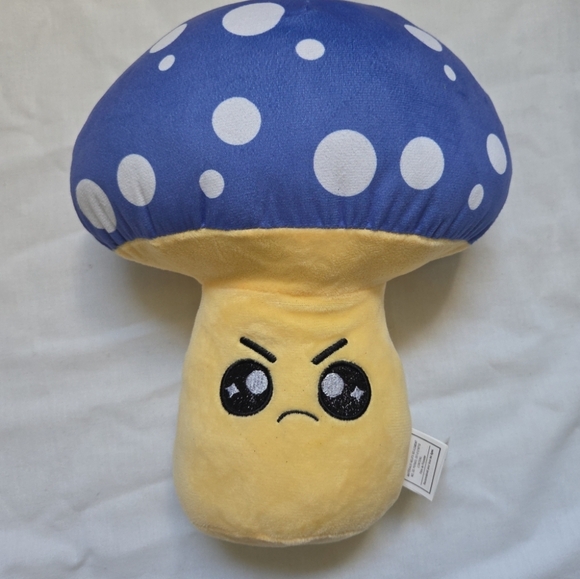 Mad Angry 9" Purple Mushroom Plush - Picture 1 of 6